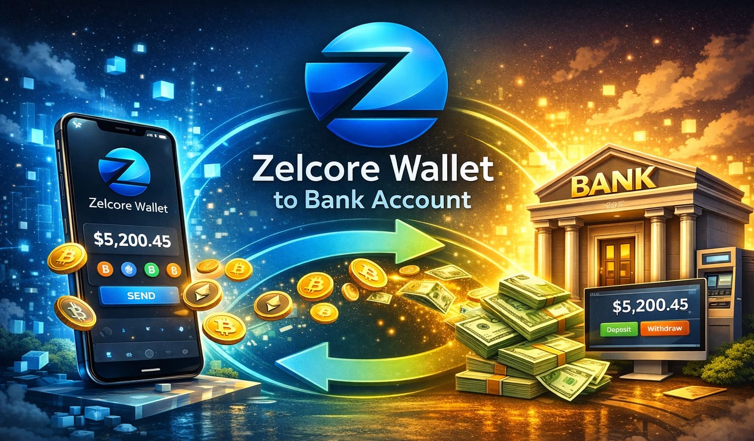 Convert Zelcore Crypto to Bank Money & Cashout Zelcore Wallet to Bank Account